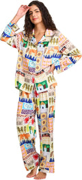Satin Pajama Set - Long Sleeve - 2 Piece