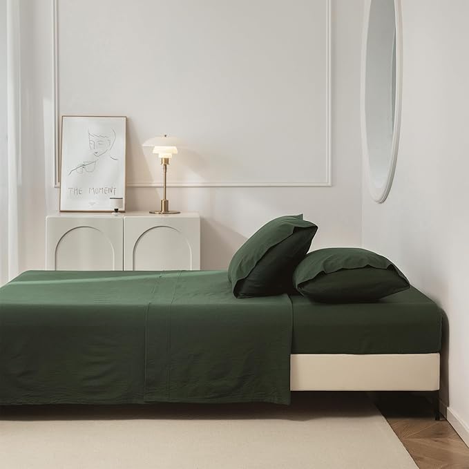Linen Bed Sheet Set - Queen - 3 Piece