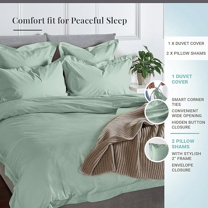 100% Cotton Duvet Cover Set - Queen