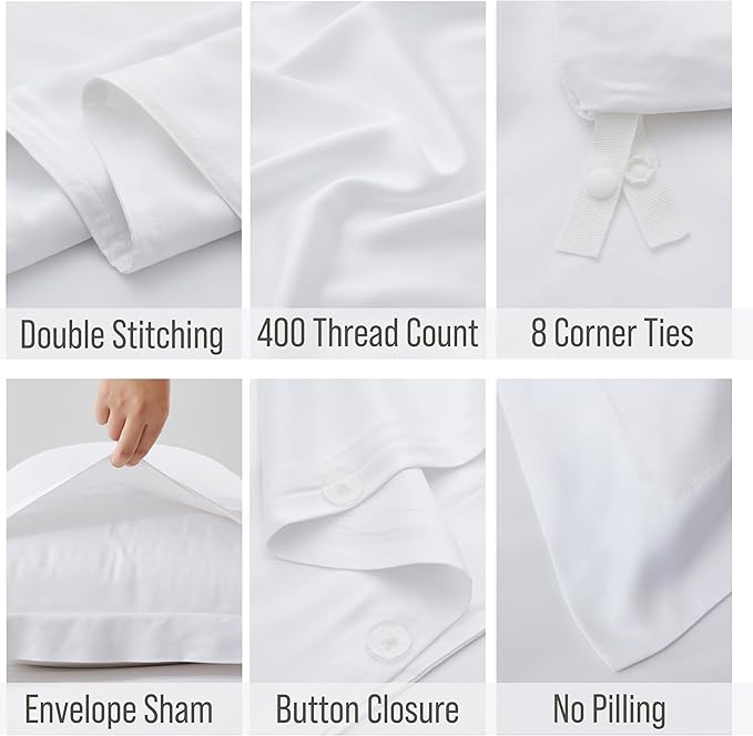 Bamboo Cooling Duvet Cover Set - King - 3 Piece