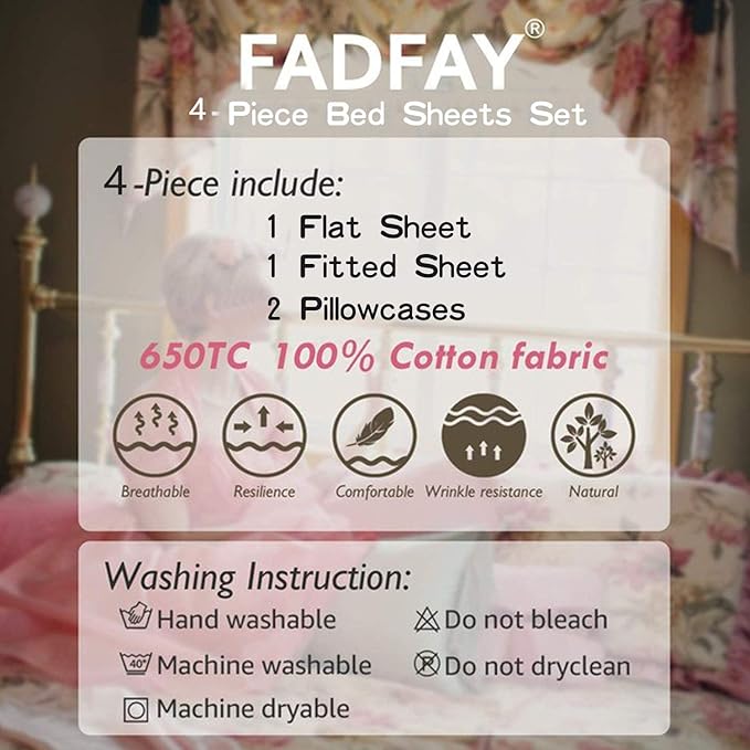 Bed Sheet Set - King - 4 Piece