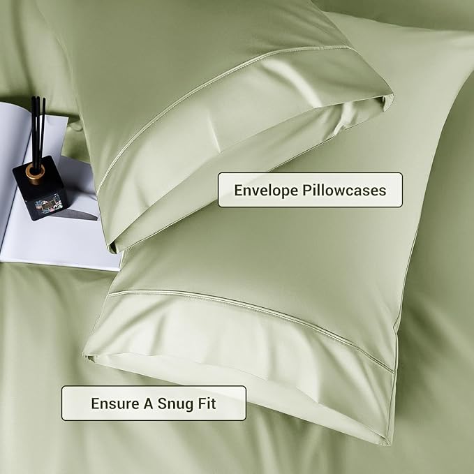 Bamboo Cooling Bed Sheet Set - Queen - 4 Piece