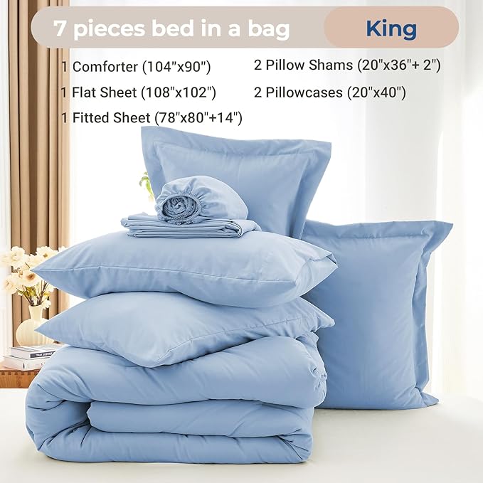 Comforter Set - King - 7 Piece