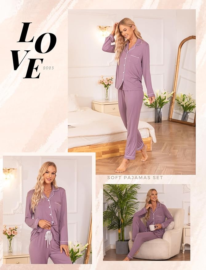 Women's Pants Pajama Set - Long Sleeve - 2 Piece