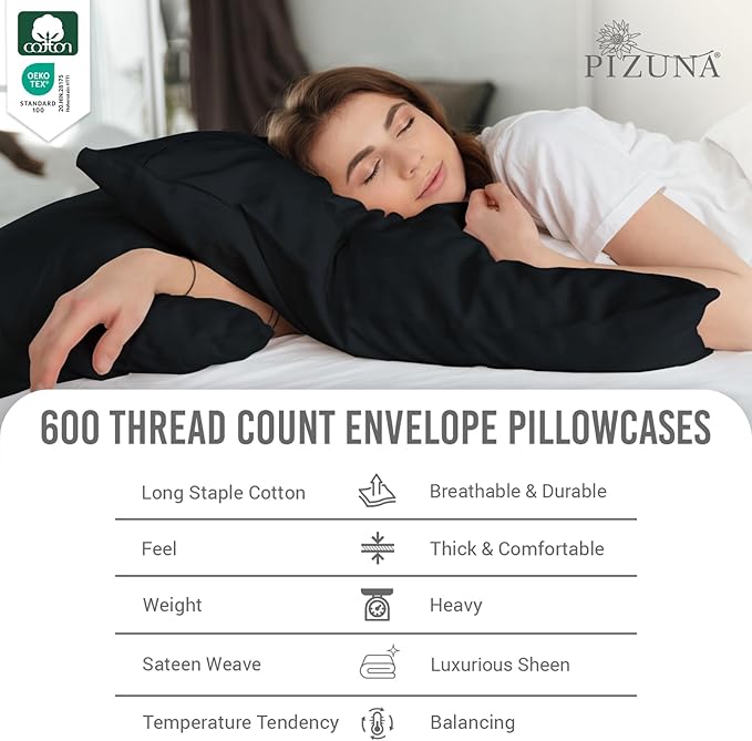 100% Cotton Pillowcase Set - King - 2 Piece