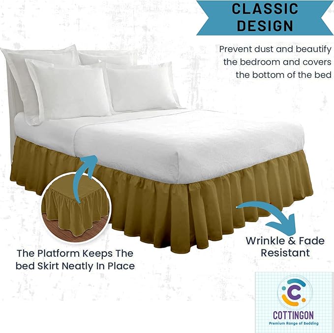 Microfiber Bed Skirt - Twin - 15 in Drop