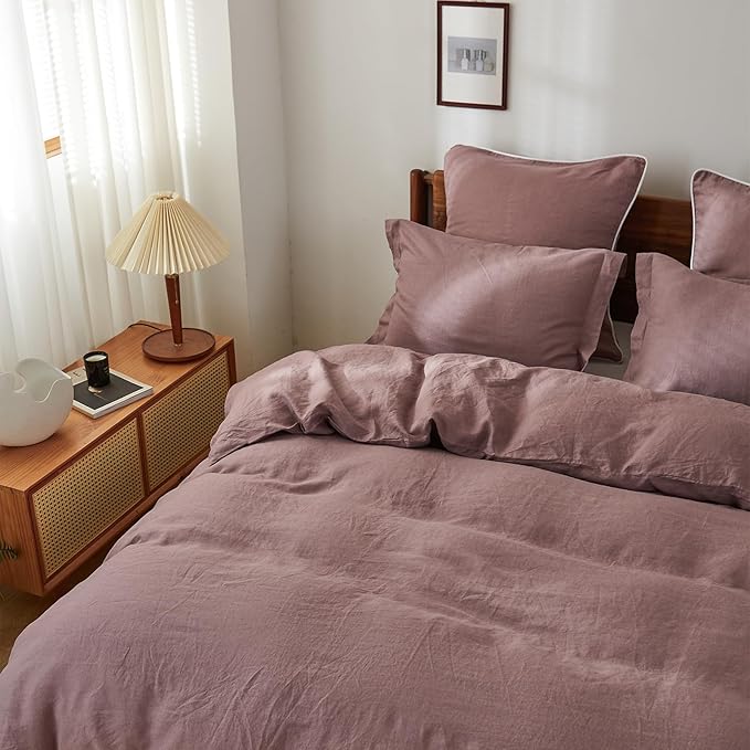 Linen Duvet Cover Set - King - 3 Piece