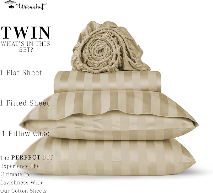 Bed Sheet Set - Twin - 16 in Deep Pocket - 3 Piece