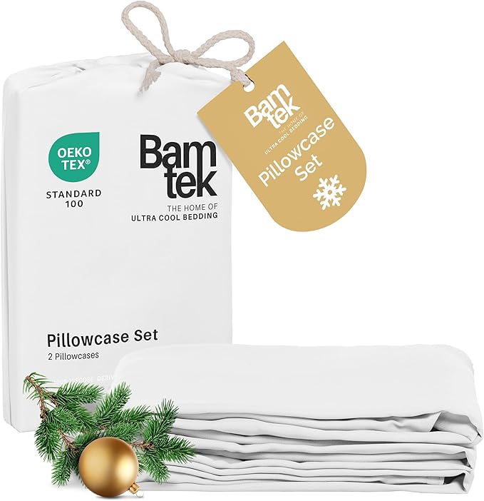 Bamboo Cooling Pillowcase Set - Queen - 2 Piece