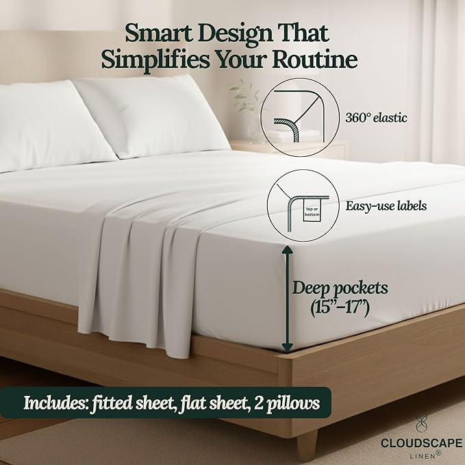 Cooling Bed Sheet Set - King - 4 Piece