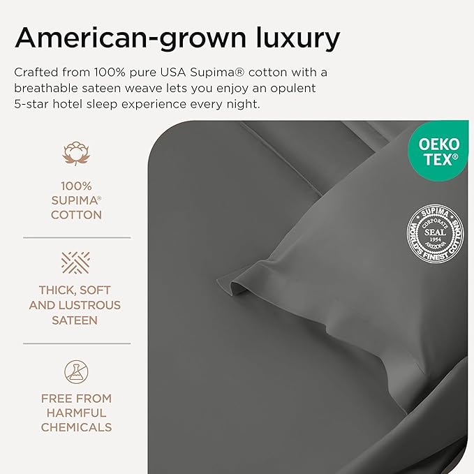 100% Cotton Bed Sheet Set - Full - 4 Piece