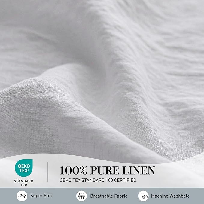 Linen Duvet Cover Set - Twin