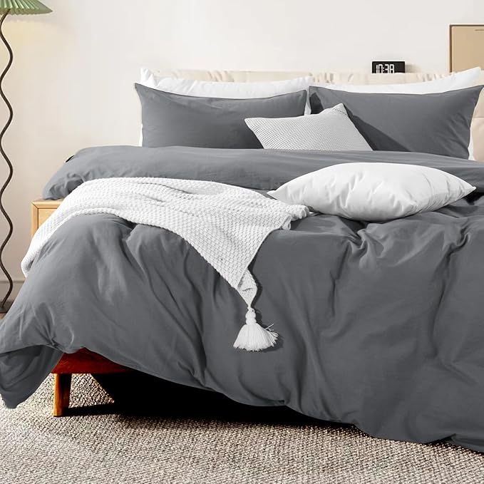 Linen Duvet Cover Set - Full - 3 Piece