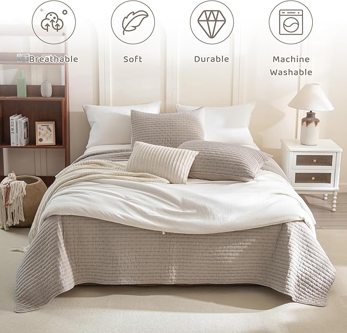 Linen Bedding Set - King - 3 Piece