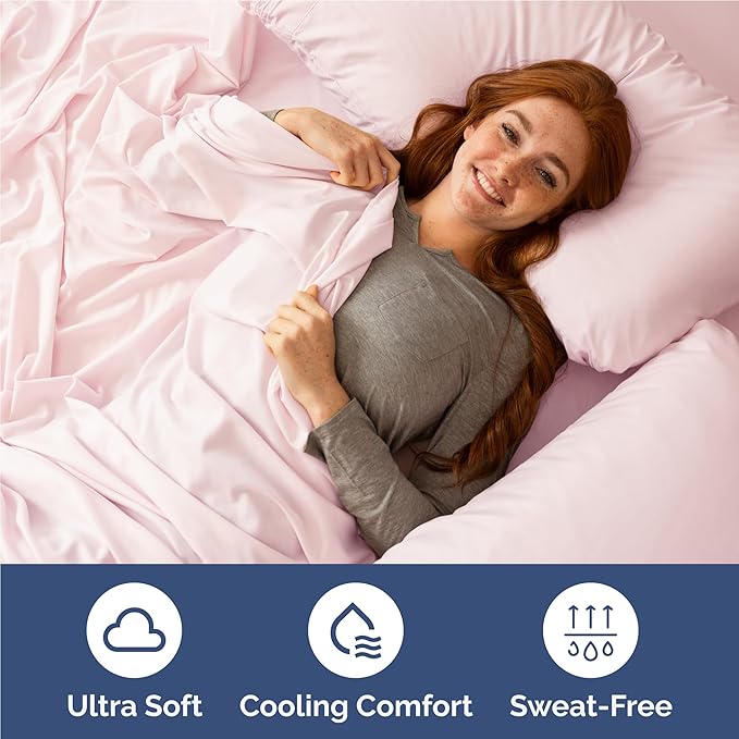 Cooling Bed Sheet Set - Twin XL - 16 in Deep Pocket - 4 Piece