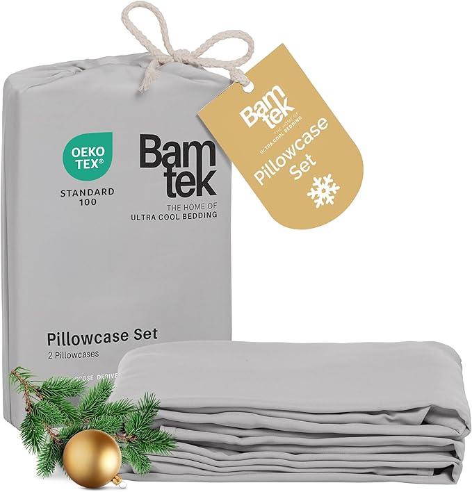 Bamboo Cooling Pillowcase Set - Queen - 2 Piece