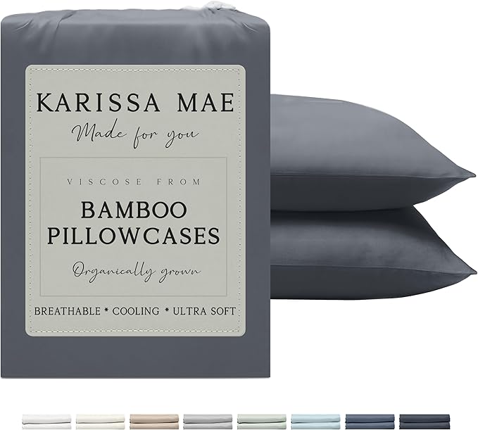 Bamboo Cooling Pillowcase Set - Queen - 2 Piece