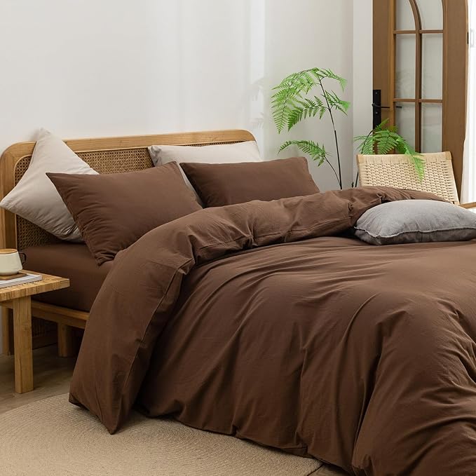 Linen Duvet Cover Set - Queen - 3 Piece