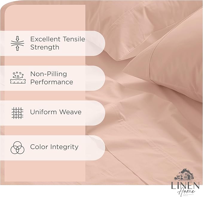 100% Cotton Bed Sheet Set - Twin - 3 Piece