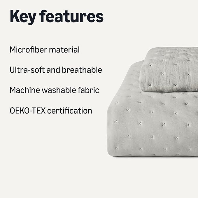 Microfiber Quilt Set - Twin XL - 2 Piece