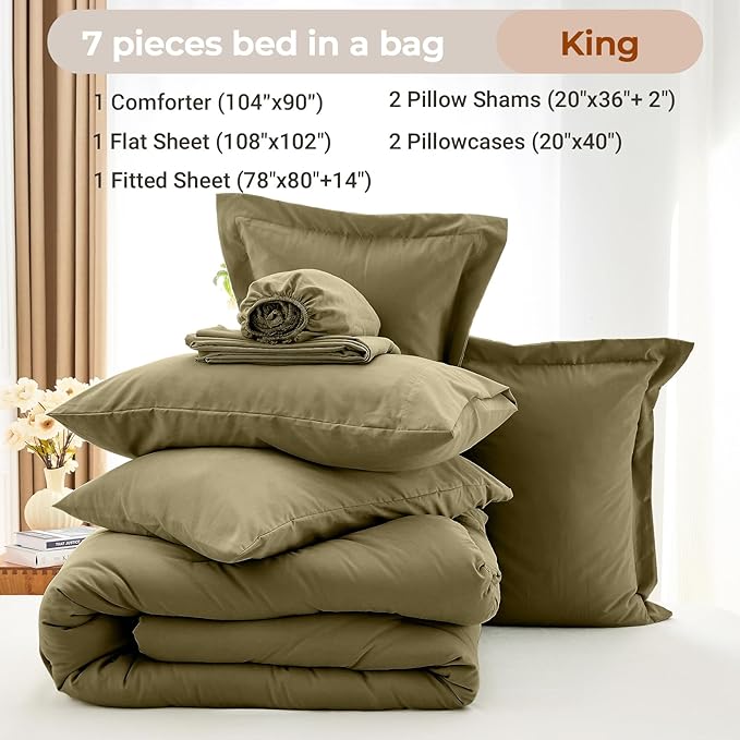 Comforter Set - King - 7 Piece