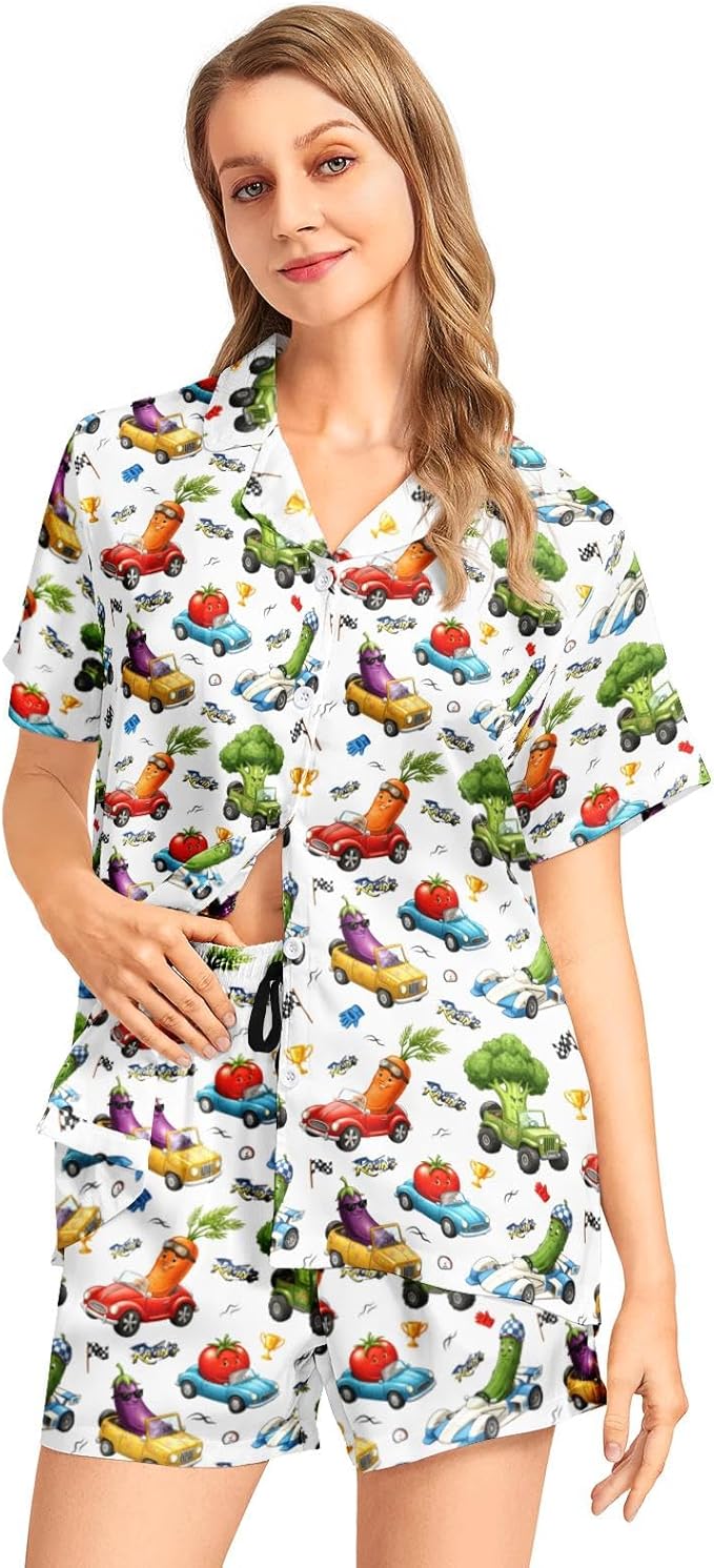 Women's Pajama Set - Short Sleeve - 2 Piece