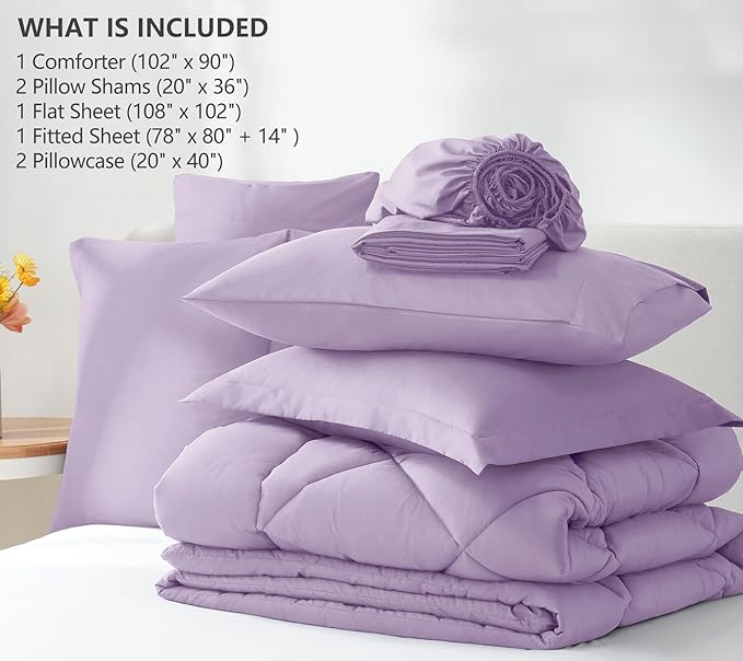 Down Alternative Comforter Set - King - 7 Piece