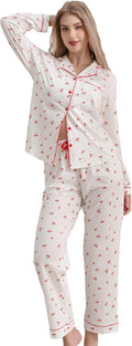 Women's 100% Cotton Pajama Set - Long Sleeve