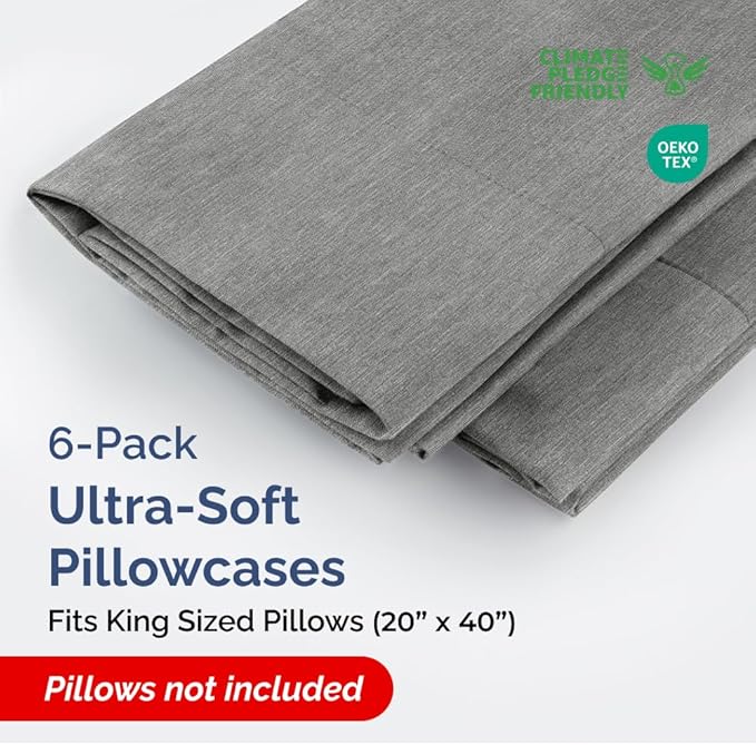 Pillowcase Set - King - 6 Piece