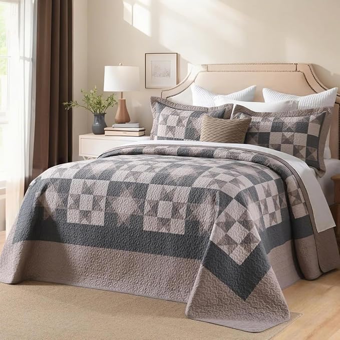 100% Cotton Bedding Set - Queen - 3 Piece