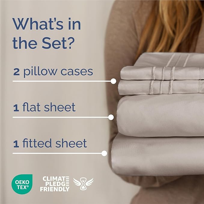 Cooling Bed Sheet Set - King - 4 Piece