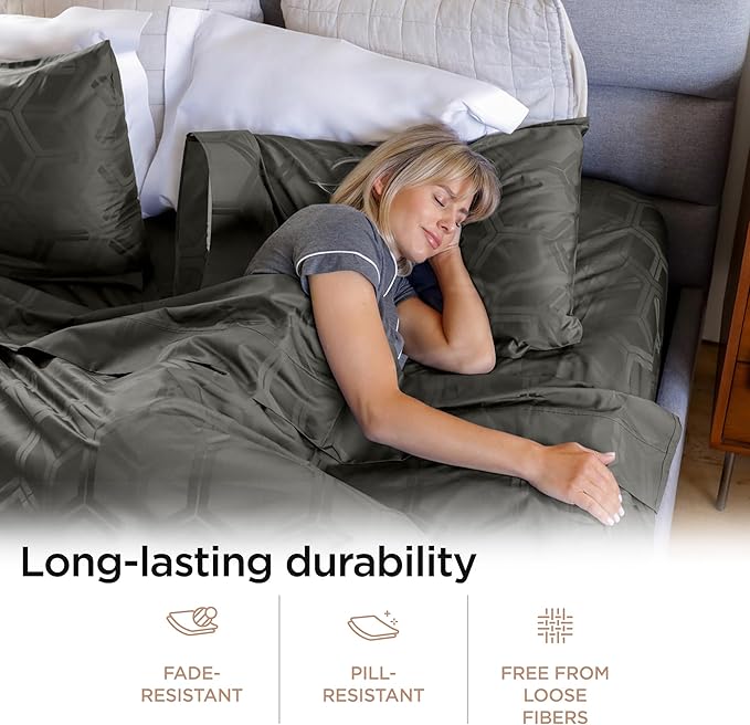 100% Cotton Cooling Bed Sheet Set - King - 4 Piece