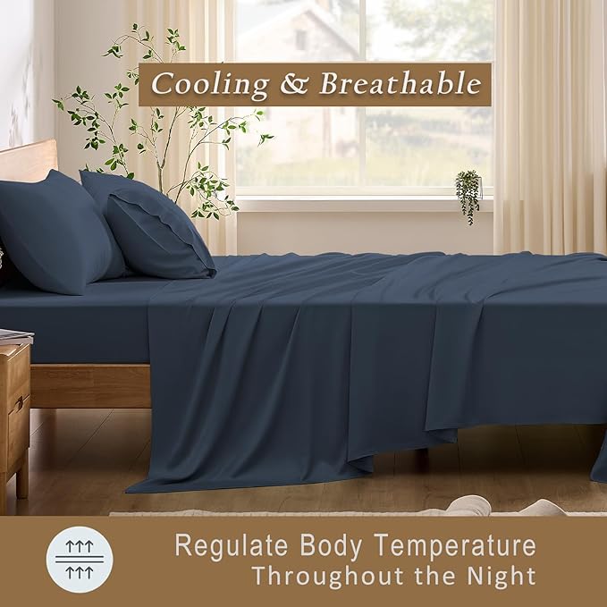 Bamboo Cooling Bed Sheet Set - Twin - 3 Piece