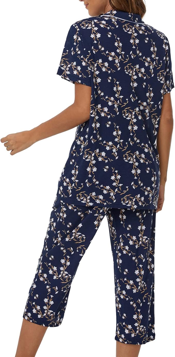 Capri Pajama Set - Short Sleeve - 2 Piece