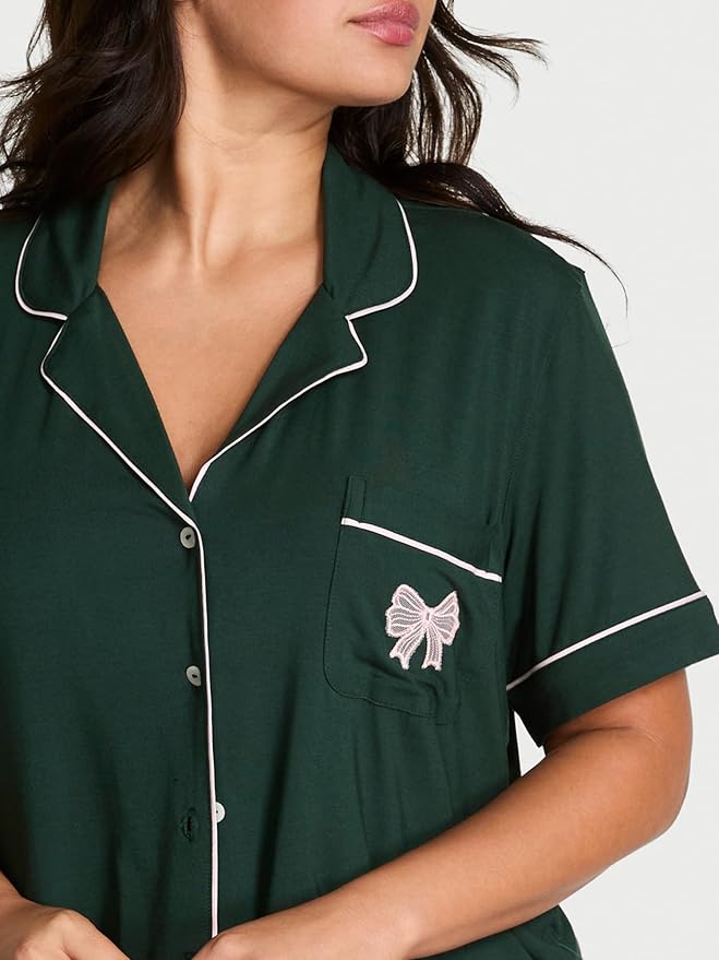 Women's Shorts Pajama Set - Short Sleeve - 2 Piece
