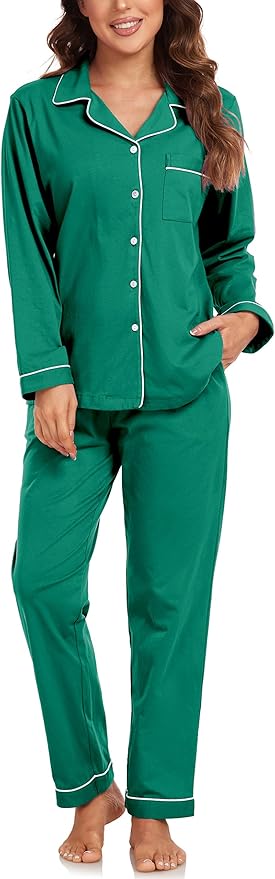 100% Cotton Pants Pajama Set - Long Sleeve - 2 Piece