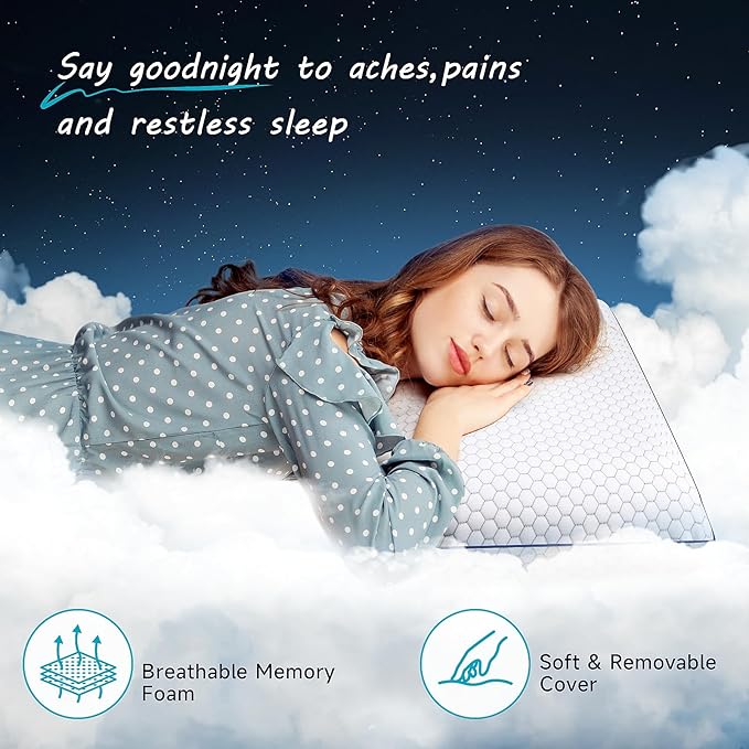 Memory Foam Bed Pillow - Standard