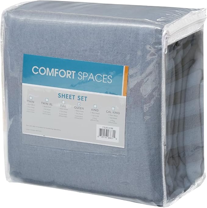 Flannel Bed Sheet Set - King - 4 Piece