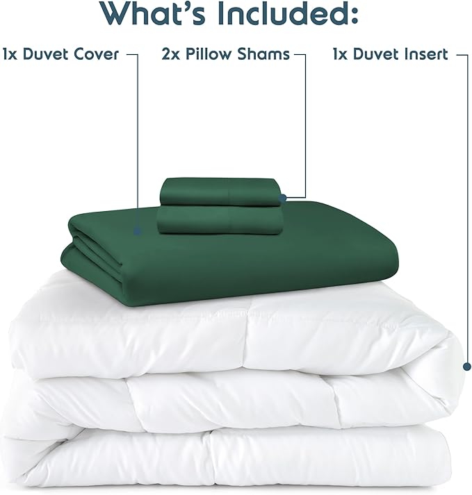Down Alternative Duvet Cover Set - King - 4 Piece