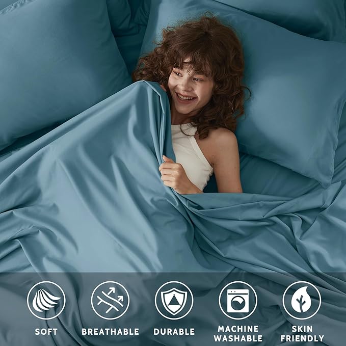 Cooling Bed Sheet Set - King - 16 in Deep Pocket - 6 Piece