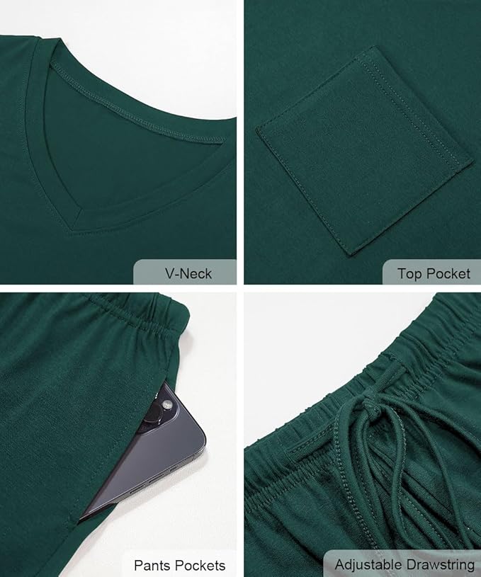 Women's Pajama Set - Short Sleeve - 2 Piece