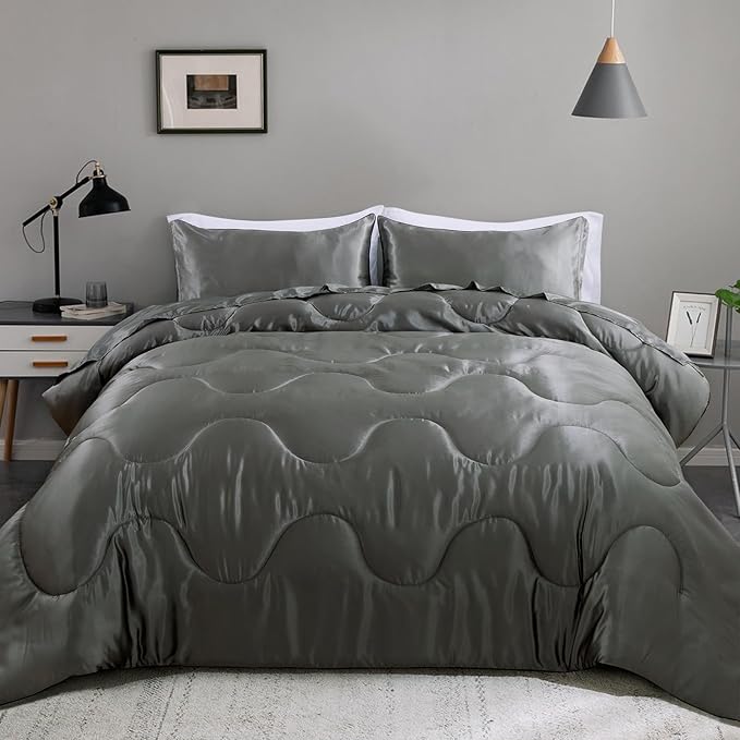 Satin Weighted Comforter Set - King