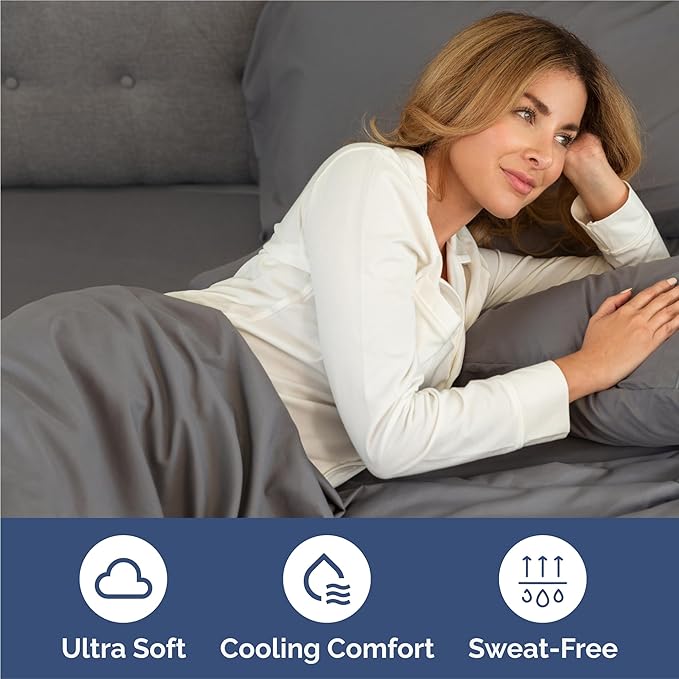 Cooling Bed Sheet Set - King - 16 in Deep Pocket - 6 Piece