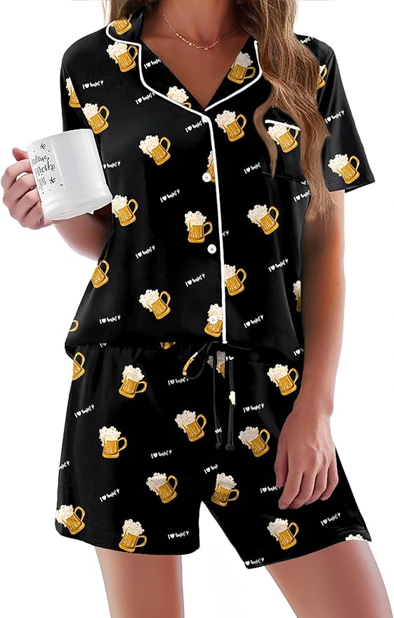 Women's Pajama Set - Short Sleeve - 2 Piece