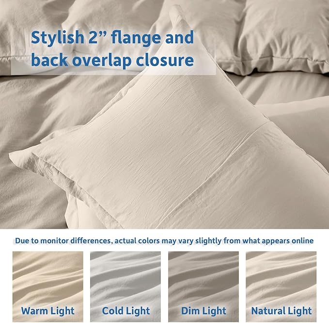 Linen Duvet Cover Set - King - 104 x 90 in - 3 Piece