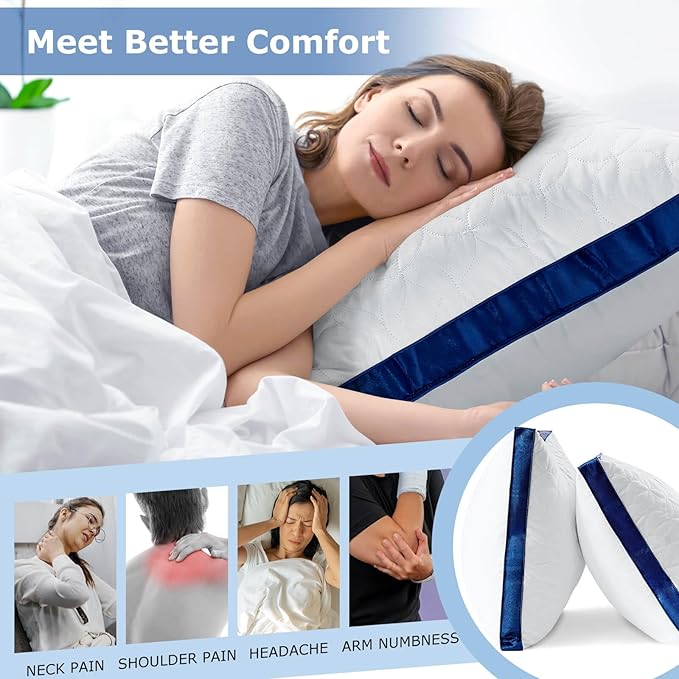 Down Alternative Cooling Bed Pillow - King - 2 Pack