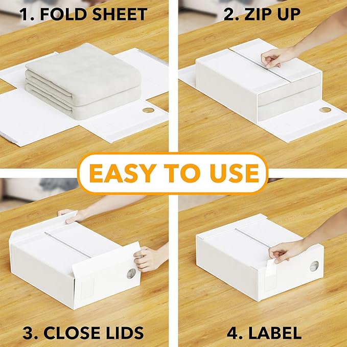 Linen Bed Sheet Set - King - 4 Pack
