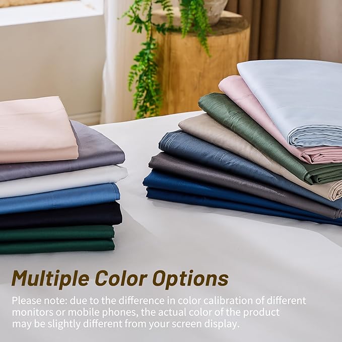 Linen Bed Sheet Set - Queen - 16 in Deep Pocket - 4 Piece