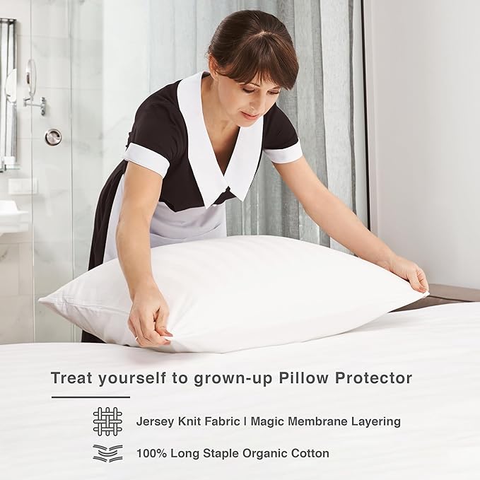 Waterproof Pillow Protector - Queen - 2 Piece