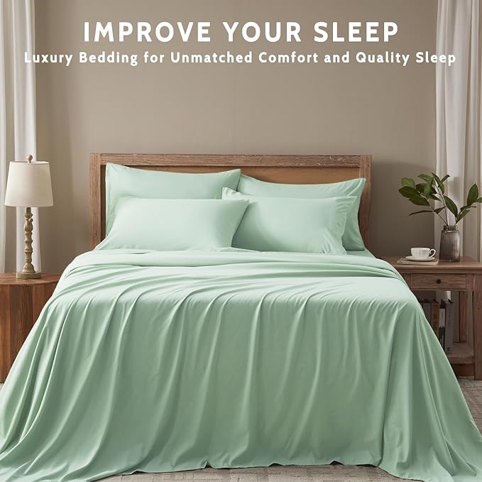 Cooling Bed Sheet Set - King - 16 in Deep Pocket - 6 Piece
